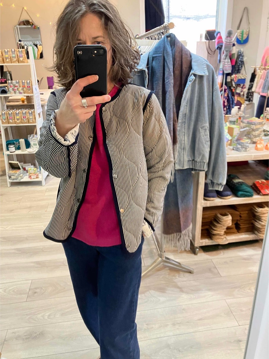 Soya Concept Carli reversible jacket in navy combo