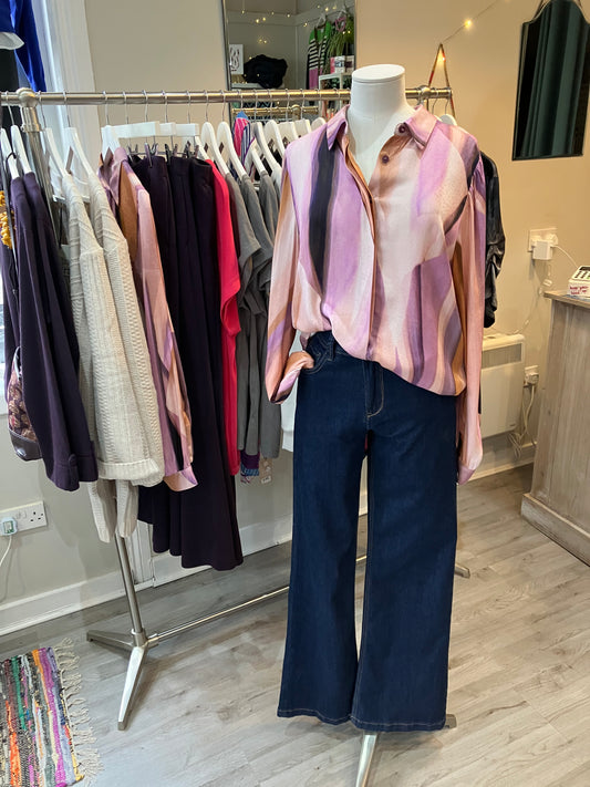 Red Button Colette 5 pocket jeans, in dark blue with wide leg