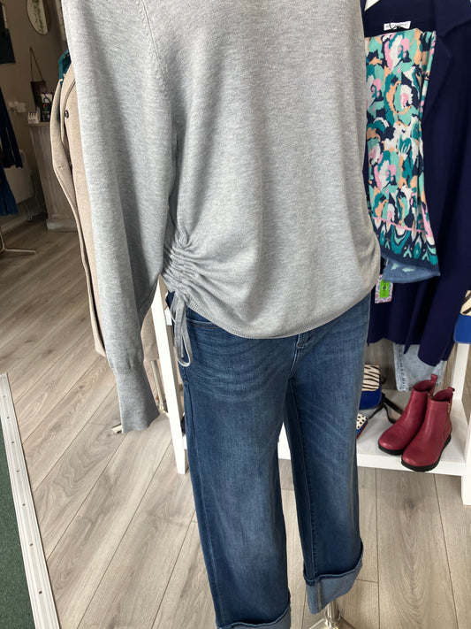 Soya Concept Dollie light grey top with side tie detail