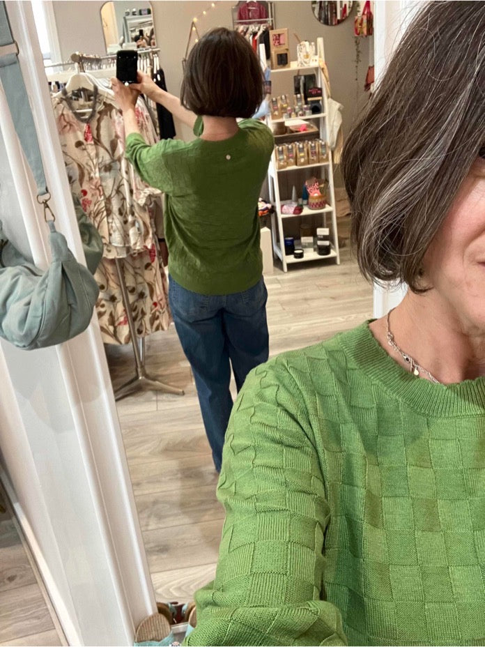Numph Nutika sweater in forest green - [shop_name Strathaven] [womens clothing]