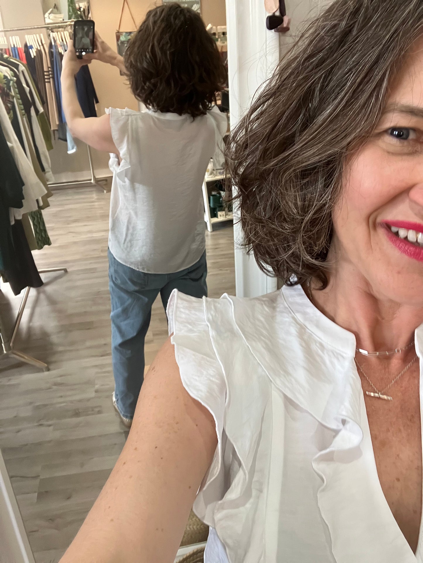 Yest Thalia ruffle top in white