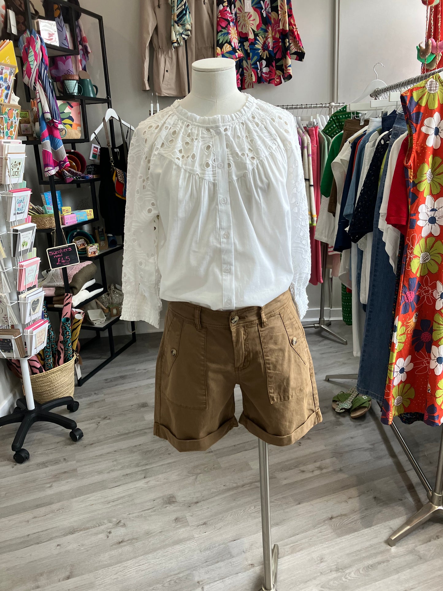 Fransa Benji shorts in otter