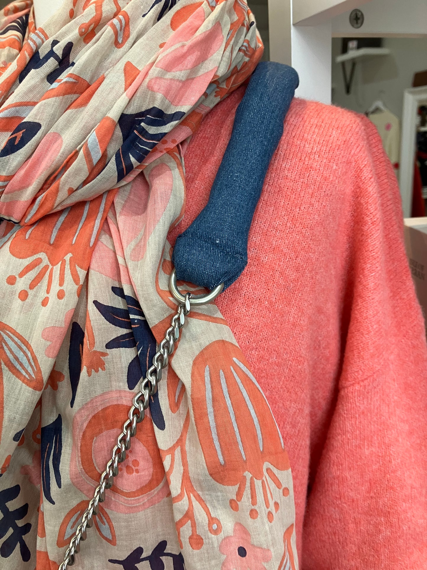 Yaya crossbody padded denim bag with strap