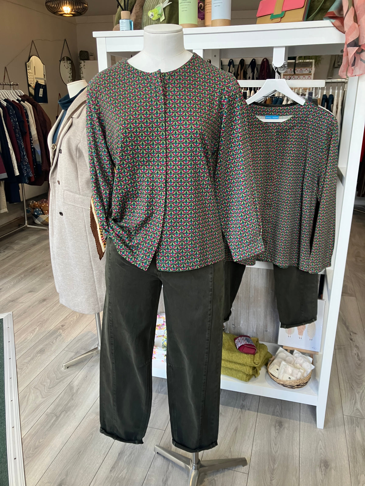 Pretty Vacant Annie jacket style top in lotus