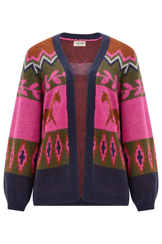 Sugarhill Brighton Yvette running horses cardigan - [shop_name Strathaven] [womens clothing]
