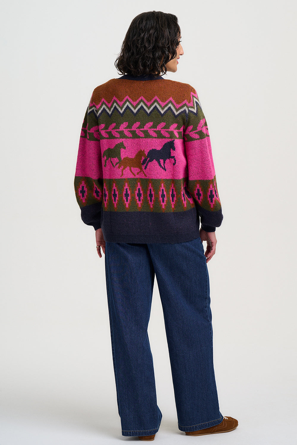 Sugarhill Brighton Yvette running horses cardigan