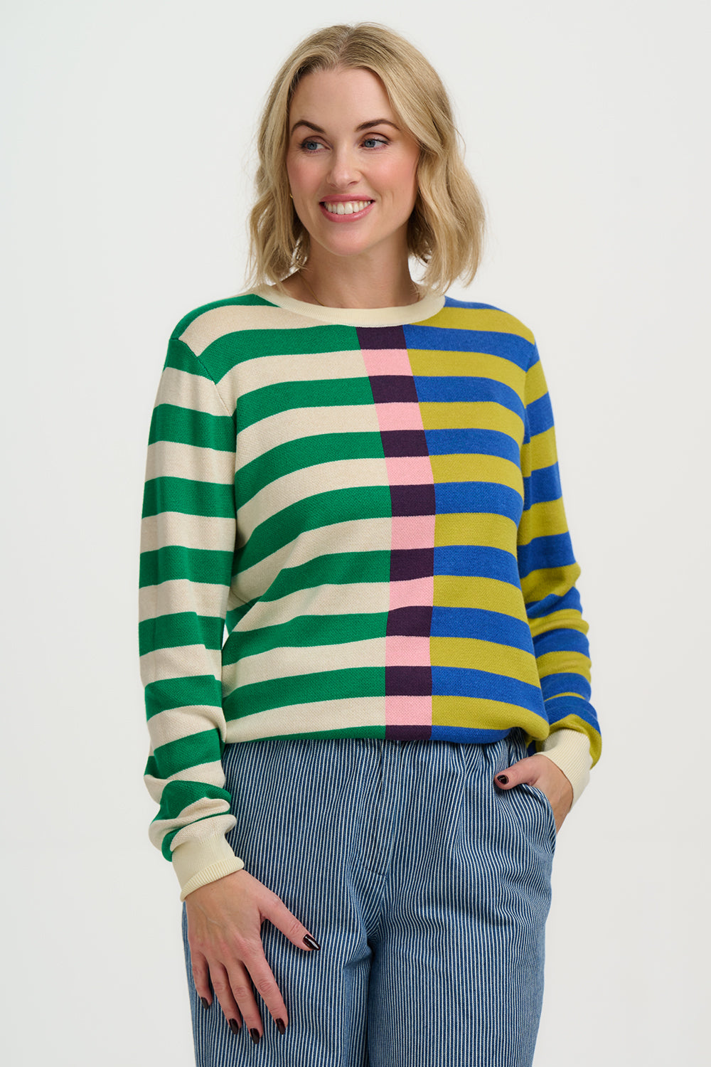 Sugarhill Brighton Rosie sweater multi stripe - [shop_name Strathaven] [womens clothing]