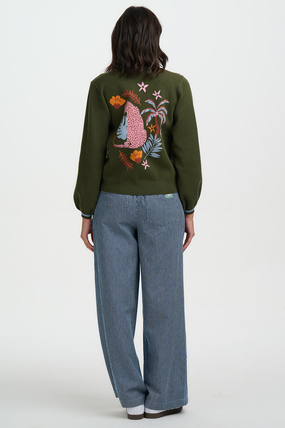 Sugarhill Brighton Adrian khaki cardigan