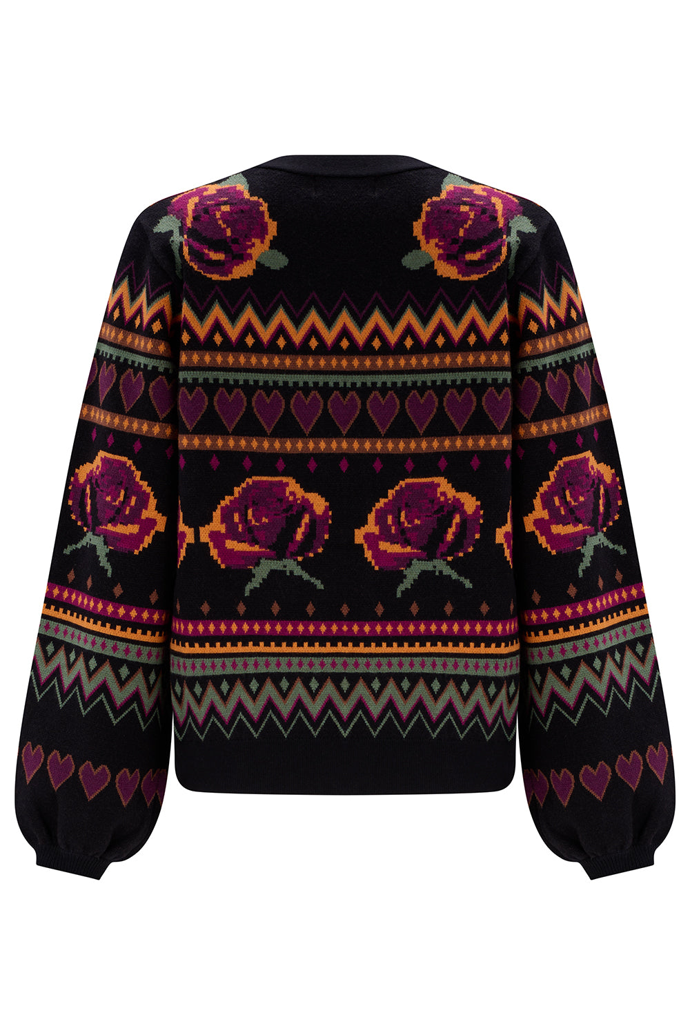 Sugarhill Brighton Adrian cardigan with wild roses - [shop_name Strathaven] [womens clothing]