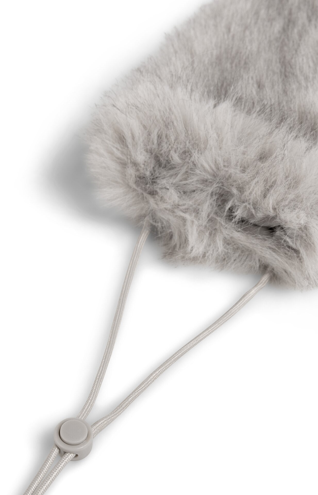 Yaya fluffy phone bag in light grey