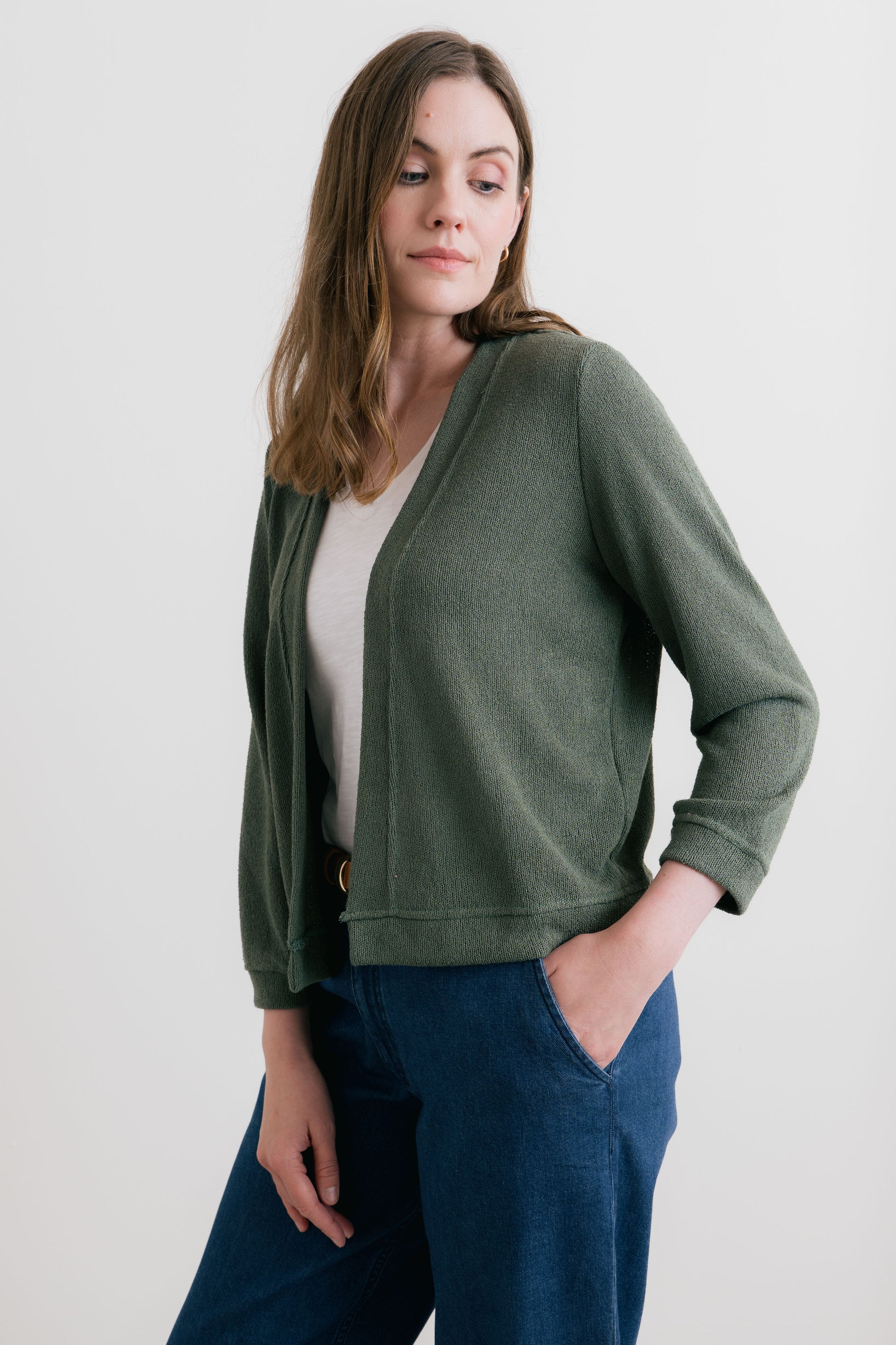 Lily & Me Shore cardigan in laurel - [shop_name Strathaven] [womens clothing]