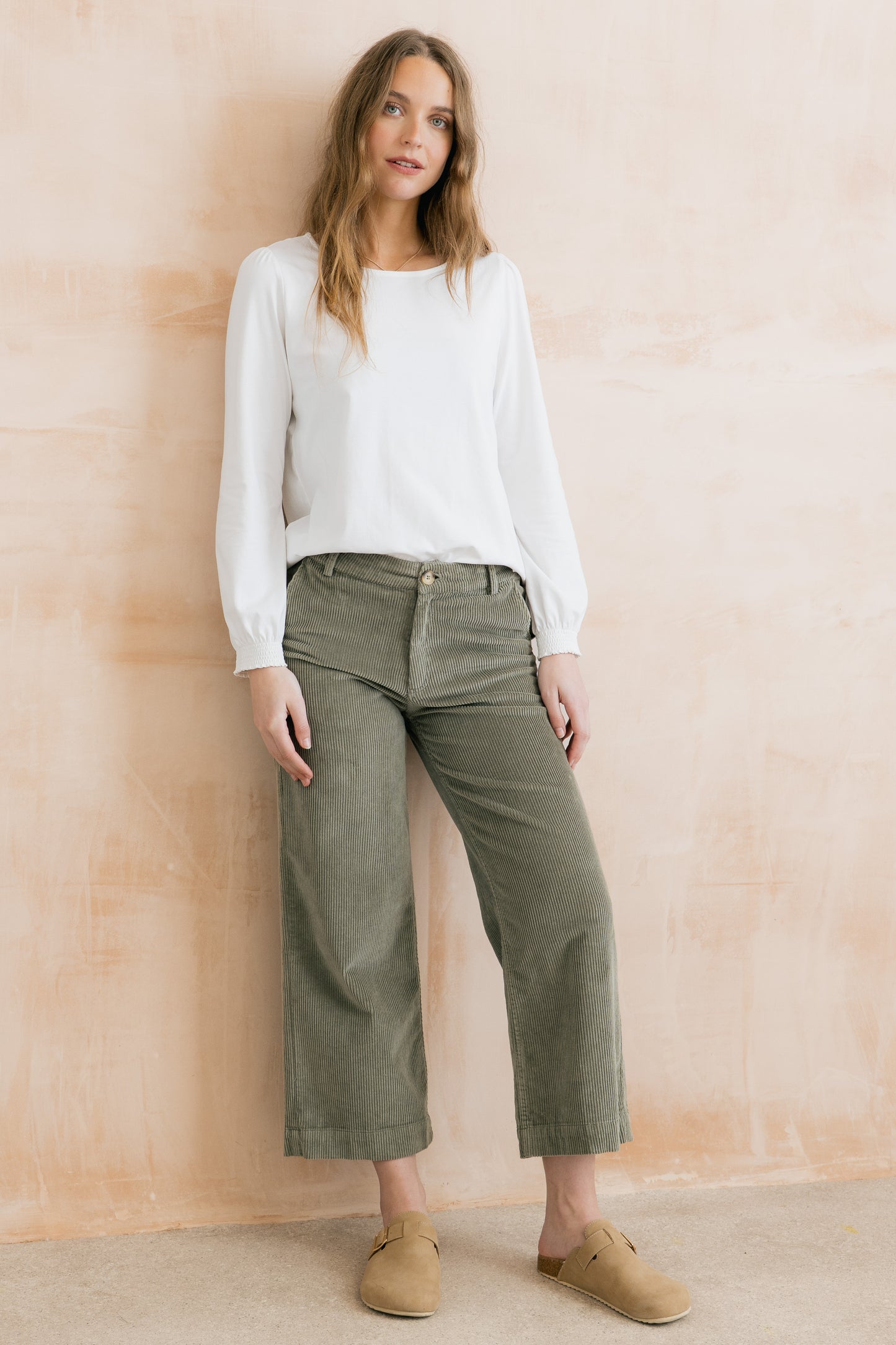 Lily & Me Caroline plain cotton top in white - [shop_name Strathaven] [womens clothing]
