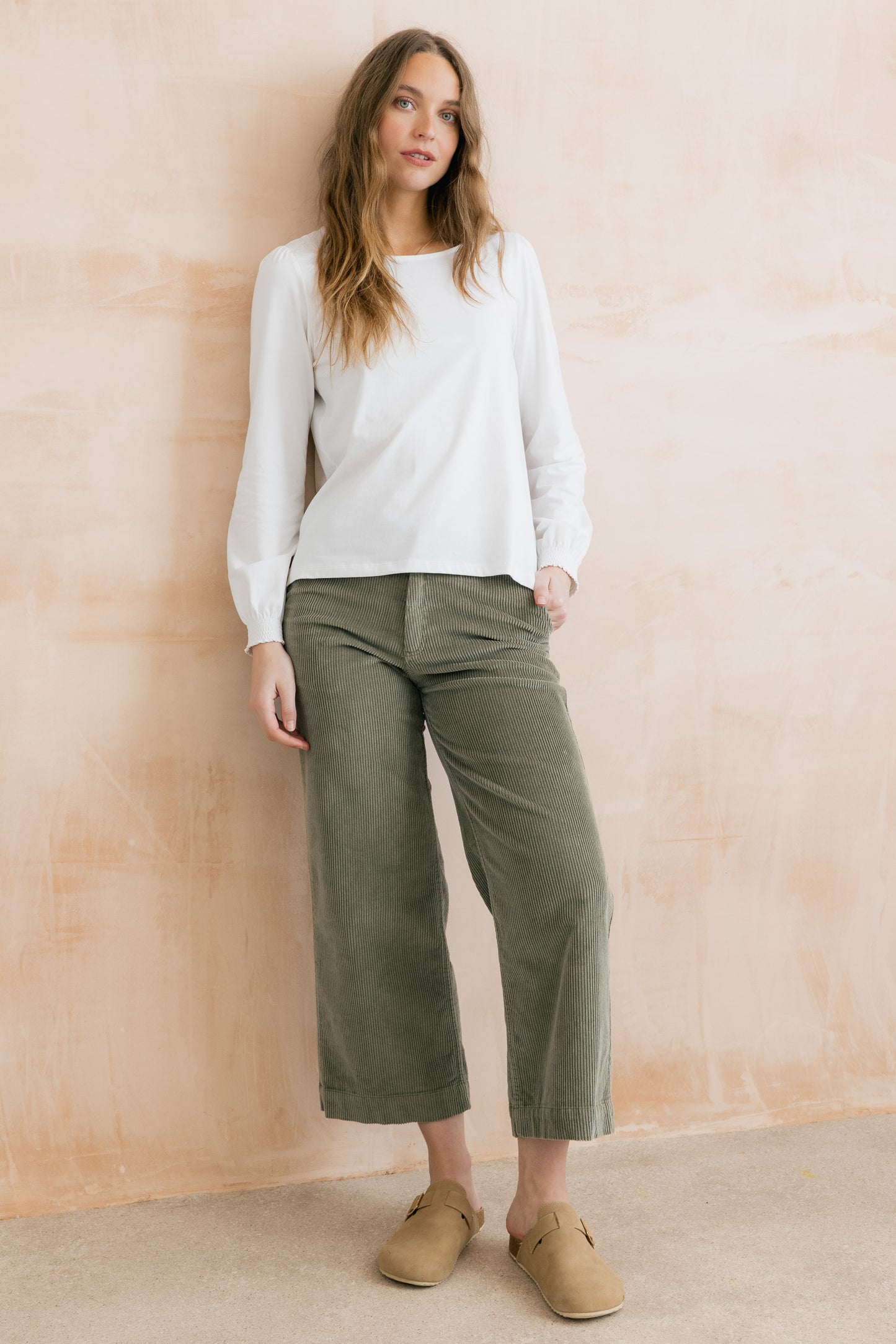 Lily & Me Caroline plain cotton top in white - [shop_name Strathaven] [womens clothing]