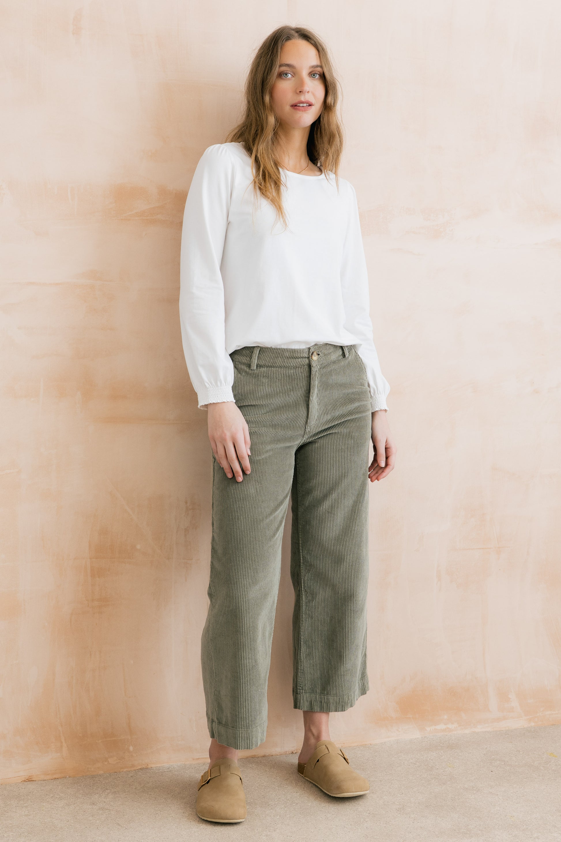 Lily & Me Caroline plain cotton top in white - [shop_name Strathaven] [womens clothing]
