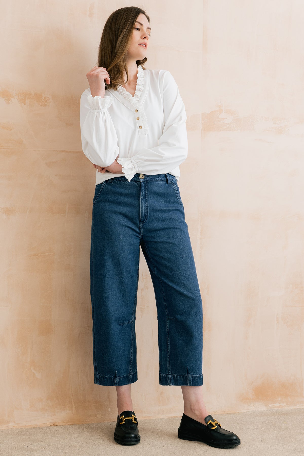Lily & Me Georgia plain blue denim jeans - [shop_name Strathaven] [womens clothing]