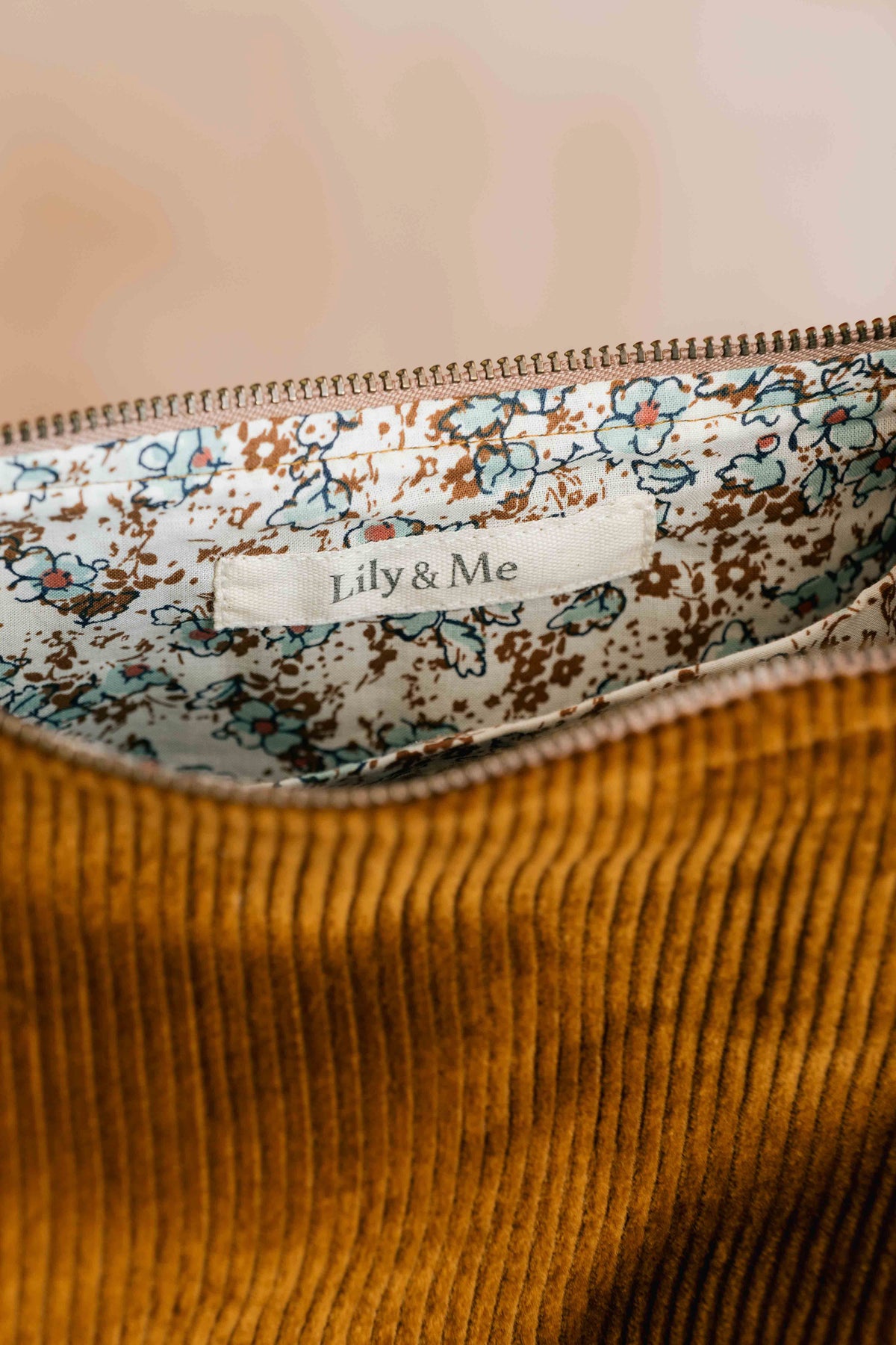 Lily & Me Crossbody Jumbo cord bag in burnt caramel - [shop_name Strathaven] [womens clothing]