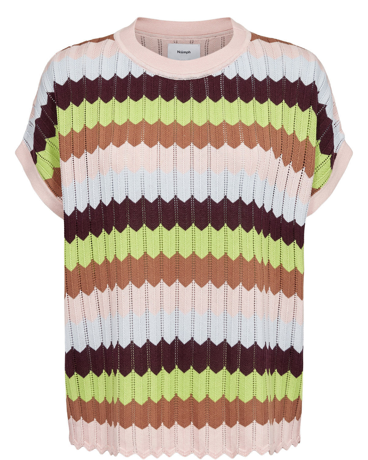 Numph Nuserene pullover caramel and zesty lime - [shop_name Strathaven] [womens clothing]
