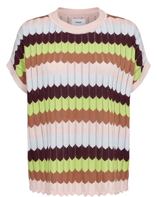 Numph Nuserene pullover caramel and zesty lime