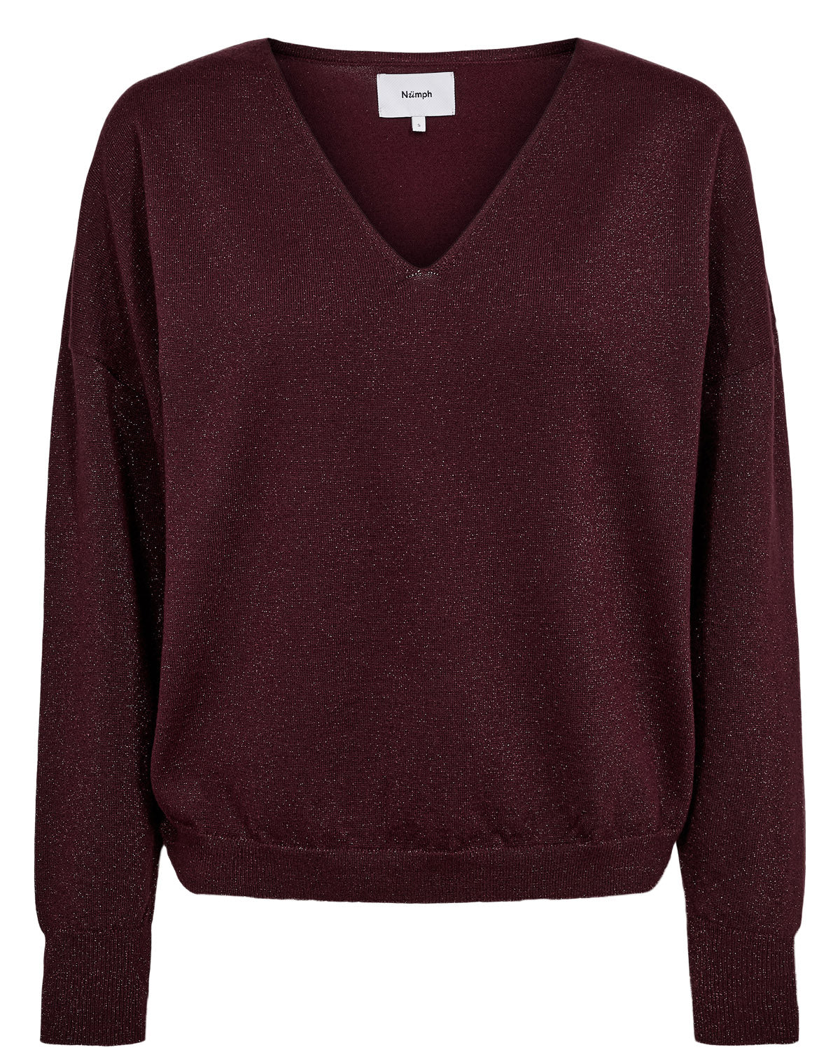 Numph Dayletta v neck sweater in fig
