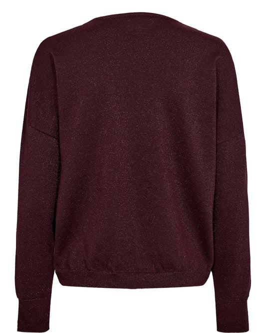Numph Dayletta v neck sweater in fig