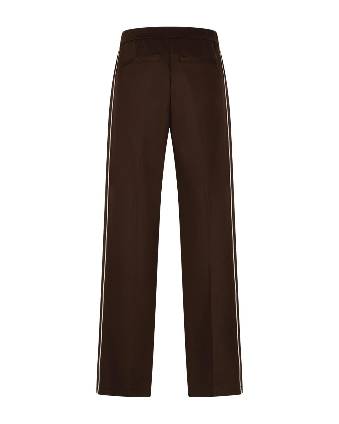 Red Button Colette Punto piping trouser in brown - [shop_name Strathaven] [womens clothing]