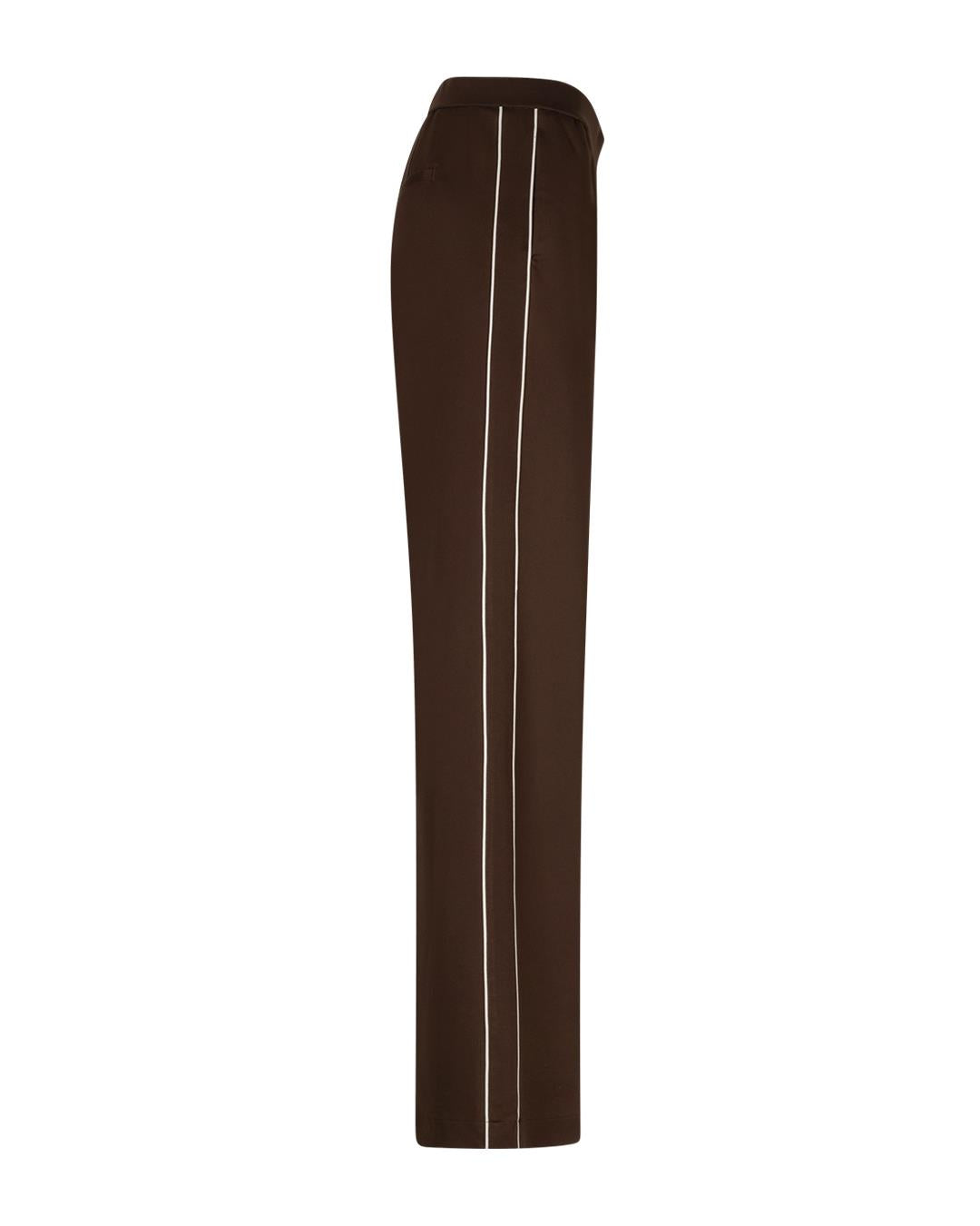 Red Button Colette Punto piping trouser in brown - [shop_name Strathaven] [womens clothing]