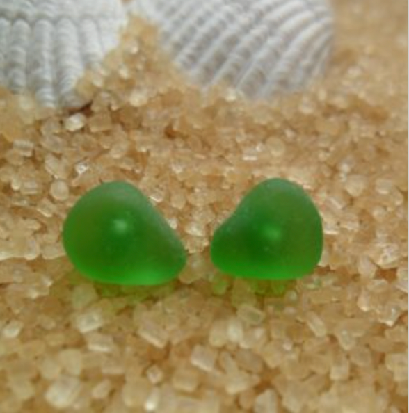 Scottish Sea Glass seaglass stud earrings