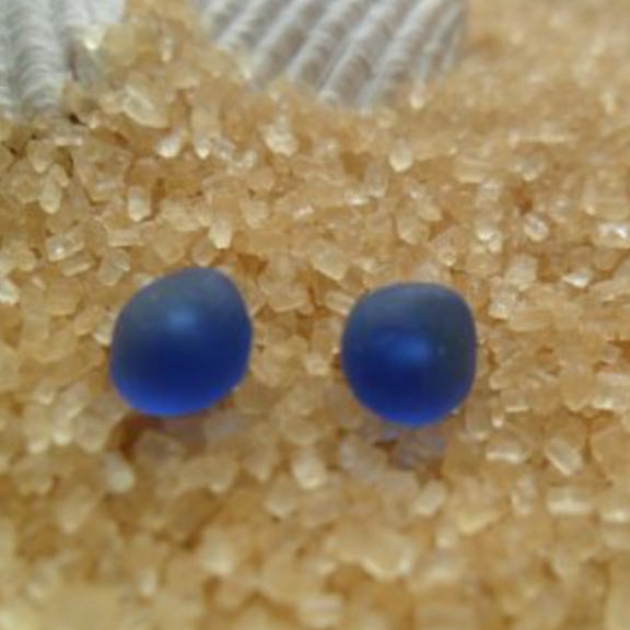 Scottish Sea Glass seaglass stud earrings