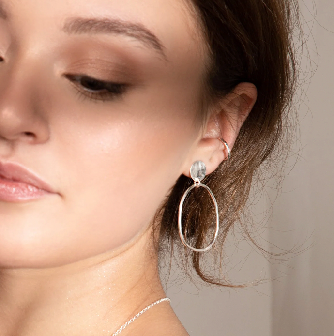 Muka Clara stud hoop earrings