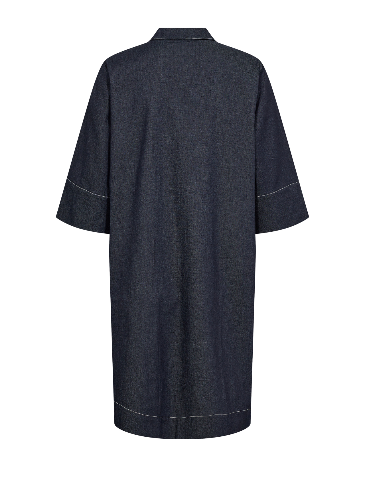 Nümph Nuissa dress in dark blue denim