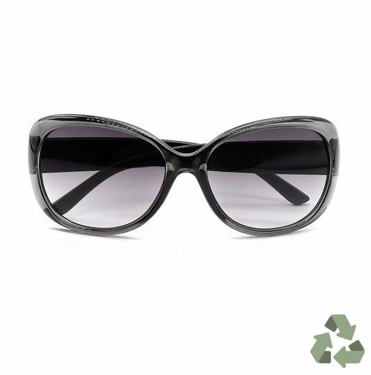 Smoky grey retro recycled material sunglassess