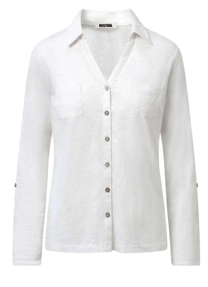 Mistral jersey shirt in white