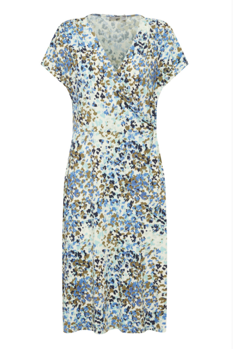 Fransa Dottie dress in ebb & flow colourway