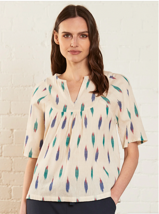 Nomads Ikat cotton floaty top