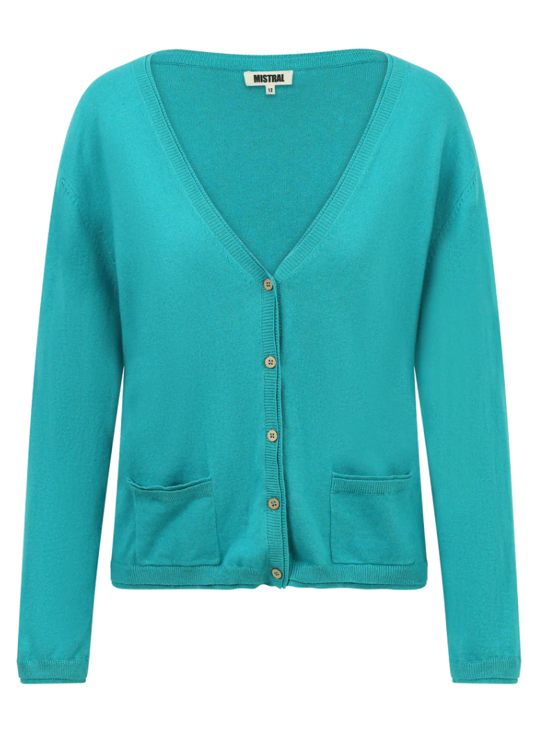Mistral double rib detail cardigan in ceramic - last one!