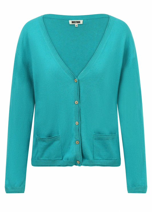 Mistral double rib detail cardigan in ceramic - last one!