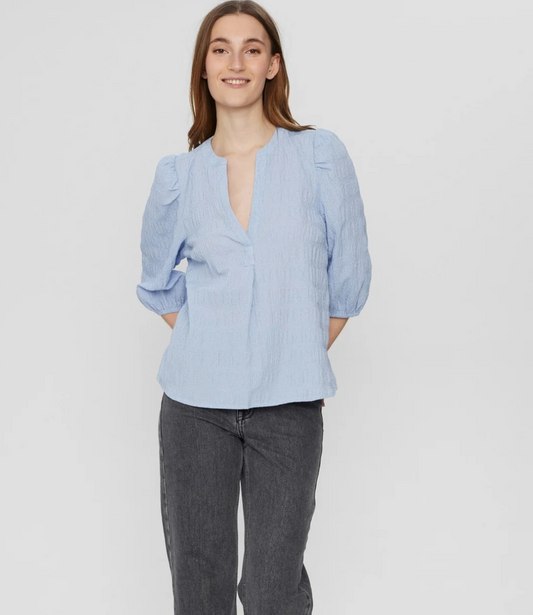 Numph Nuane blouse in clear sky blue - last one!