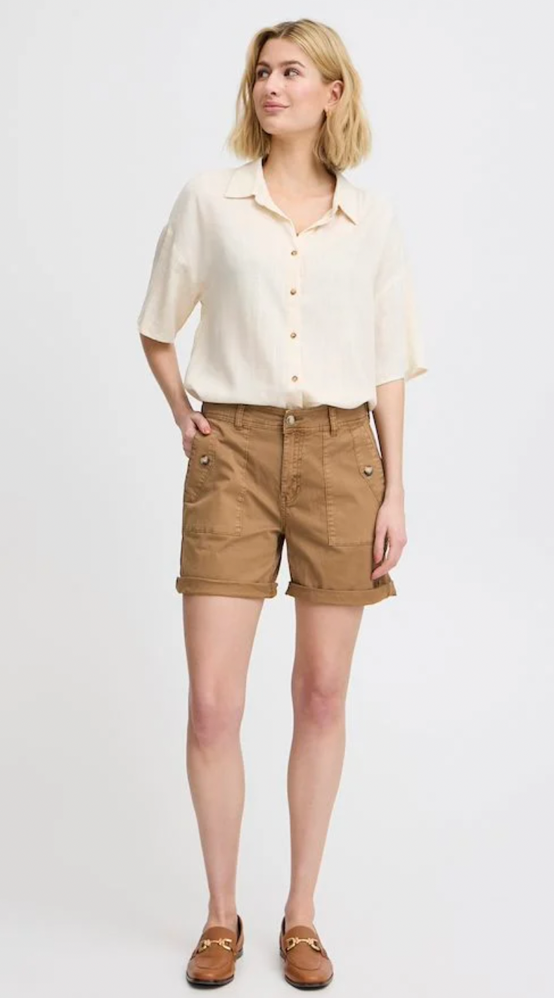 Fransa Benji shorts in otter
