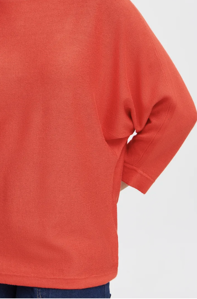 Fransa Clia sweater in poinsettia red
