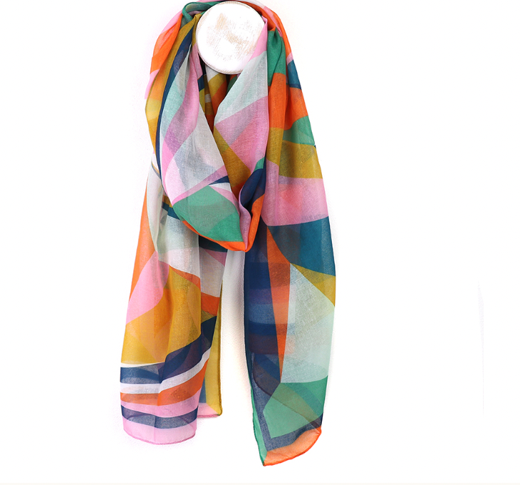 POM bright abstract Repreve scarf