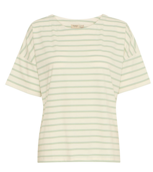 Fransa Siva tee in frosty green mix