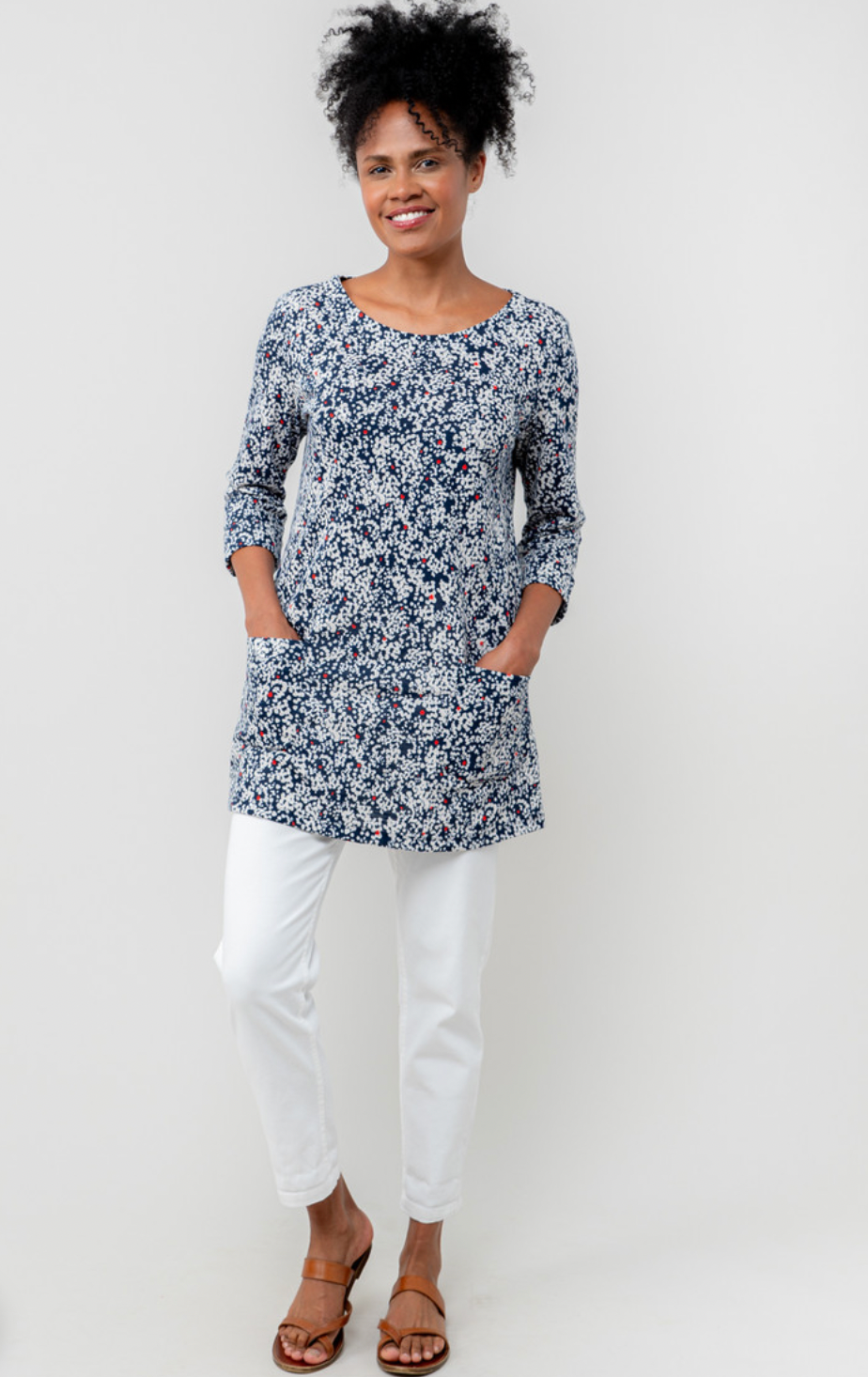 Lily & Me Coastal tunic in navy