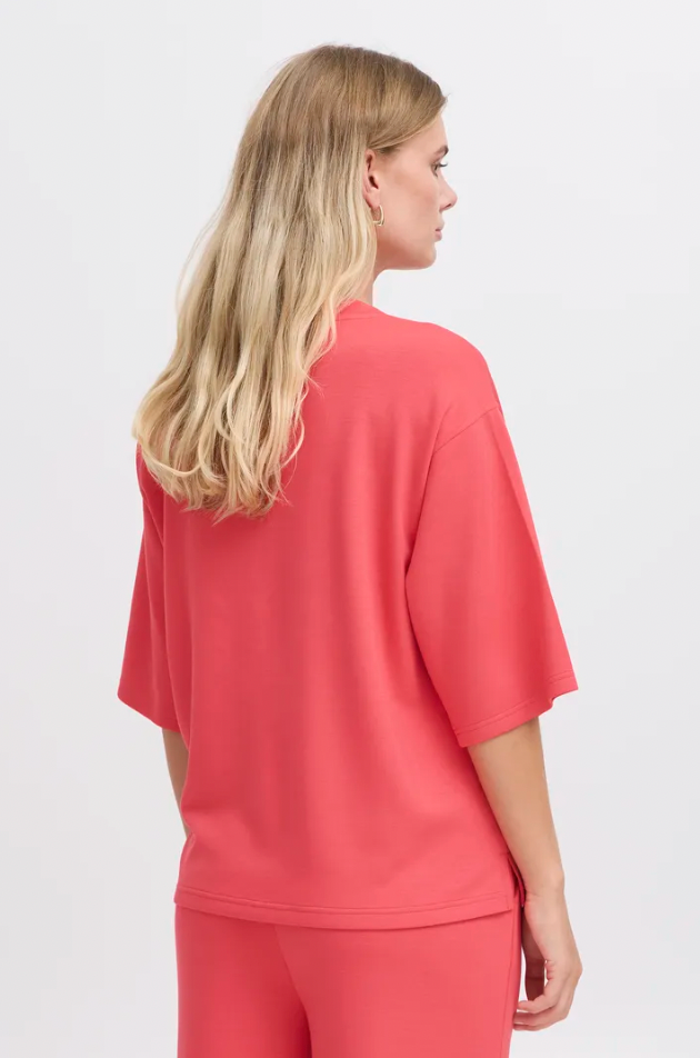 Fransa Aurora super soft top in teaberry