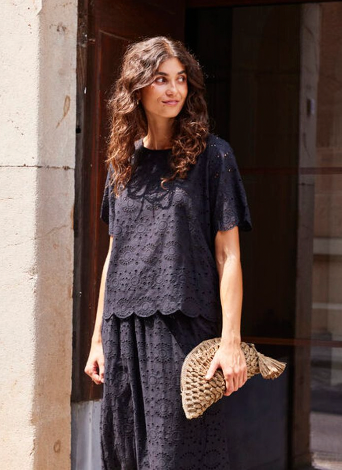 Fransa Angie blouse with tie back