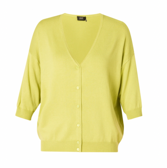 Yest Reem cardigan in citric green