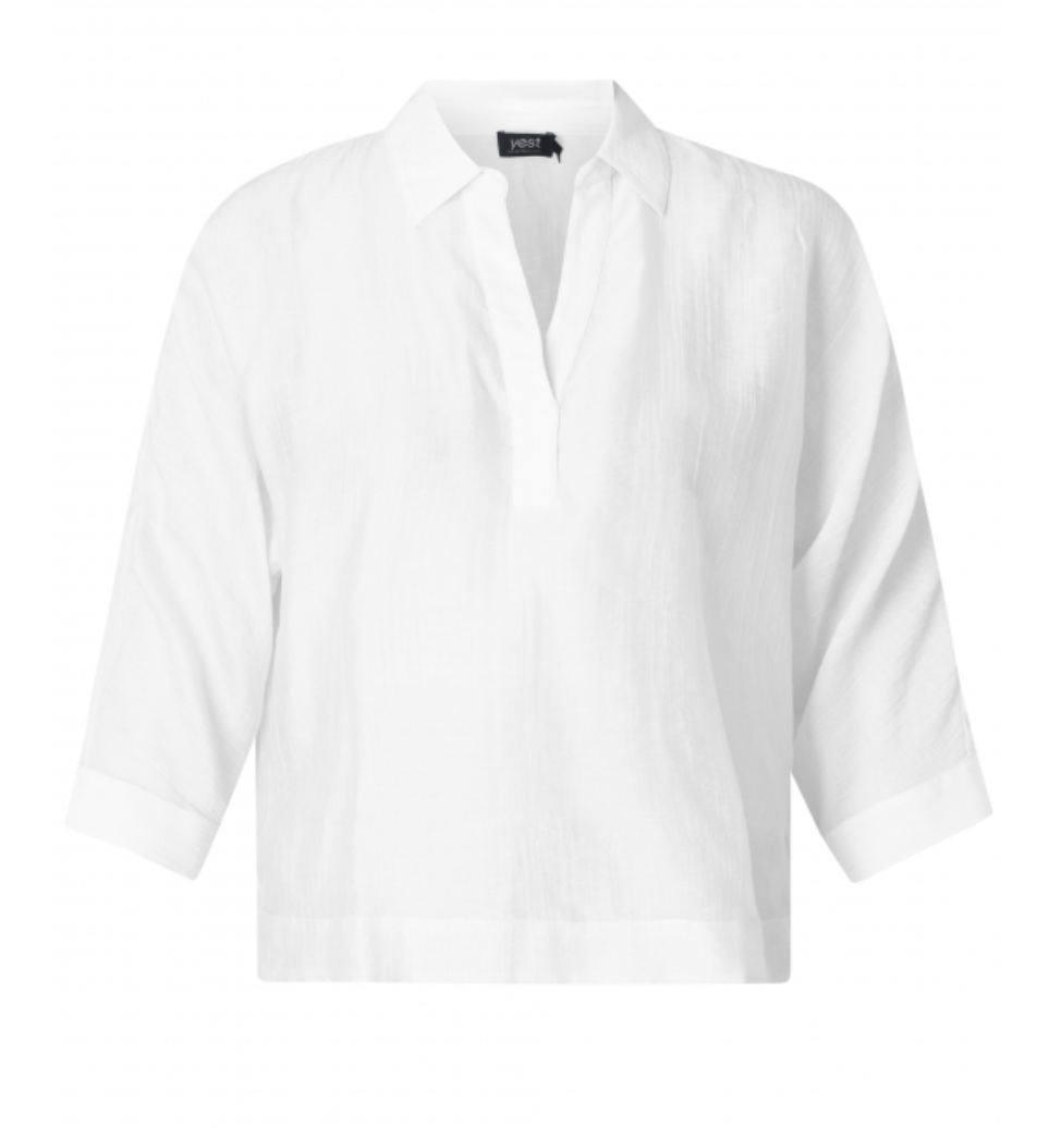 Yest Gienna white semi sheer blouse - [shop_name Strathaven] [womens clothing]