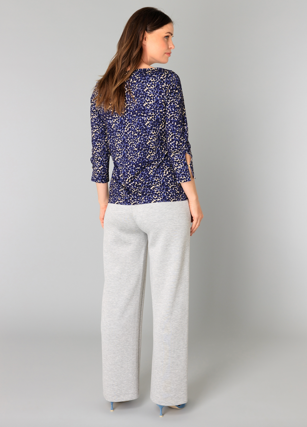 Yest Bryn patterned top with navy background