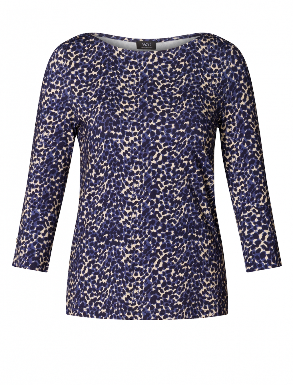 Yest Bryn patterned top with navy background
