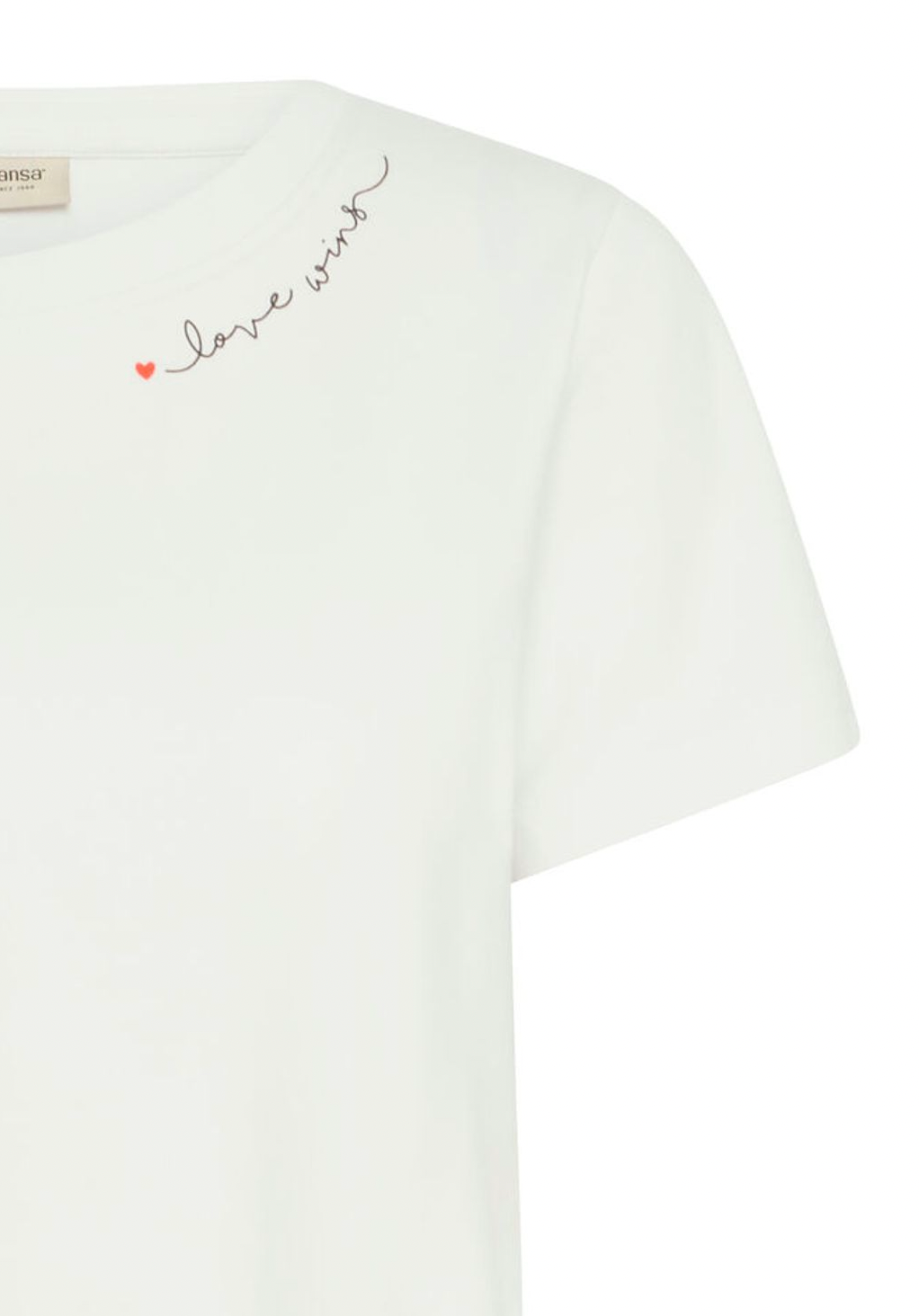 Fransa Zashoulder tee in white