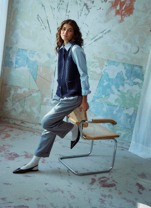 Fransa Kenna Waistcoat in night sky blue